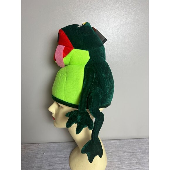 NWT Frog Hat Costume Plush Stuffed Frog Youth Halloween TCU Froggy - Picture 2 of 6